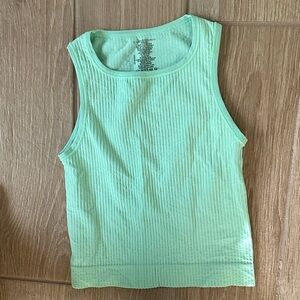 Anthropologie Light Green Ribbed Tank Top
